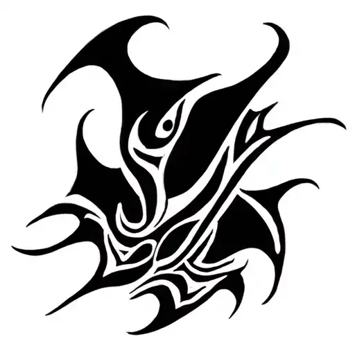 raie manta tattoo design idea