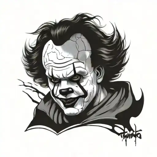 Michael Myers and Pennywise tattoo design idea