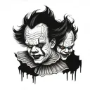 Michael Myers and Pennywise tattoo design idea