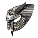 Egyptian spinx with the Nile River tattoo design idea