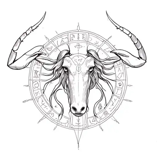 family zodiac scorpio taurus libra virgo capricorn tattoo design idea