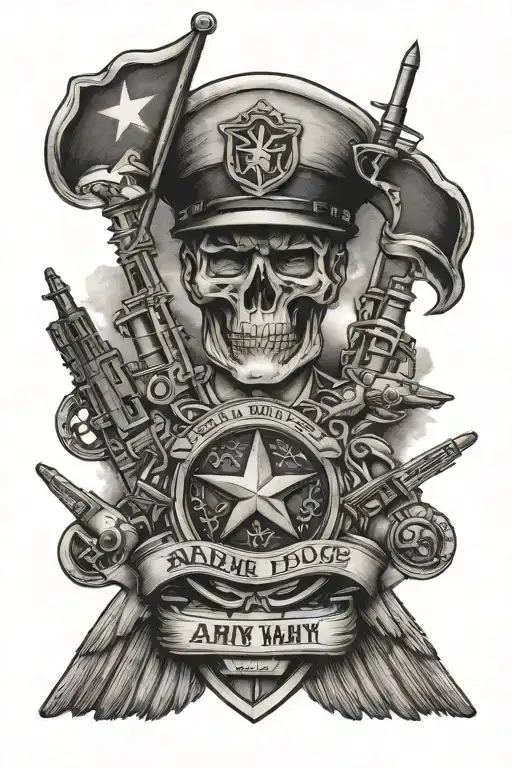army navy marine Air Force all on forearm tattoo design idea