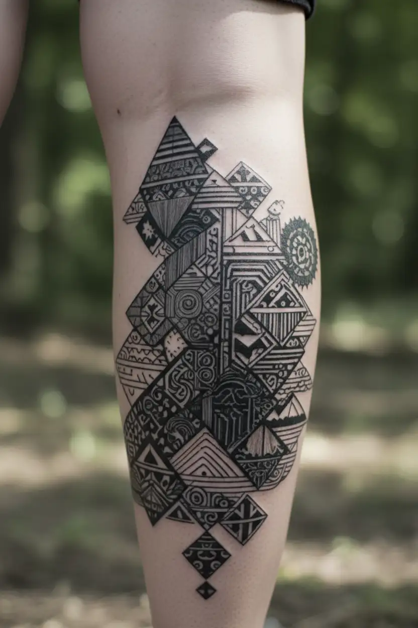 A drawing that refers to trips I have already taken, such as trips to Australia, Bali (Indonesia), Peru and Brazil tattoo design idea