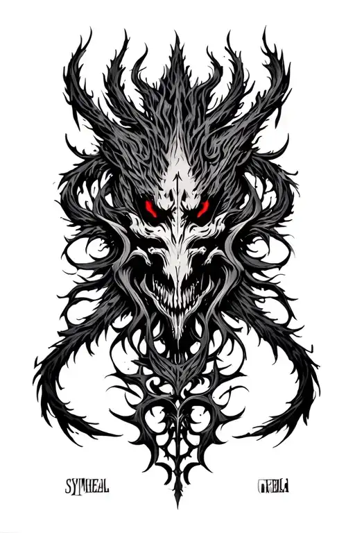 BELIAL with winds tattoo design idea