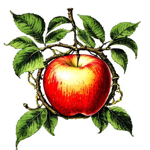 eve eating apple tree of life intertwined tattoo design idea