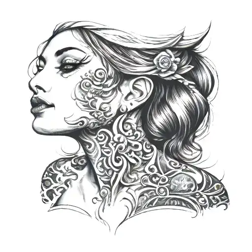 sexy girl titties shaped like tattoo design idea