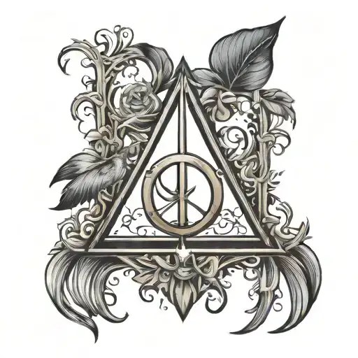 Harry potter deathly hallows tattoo design idea