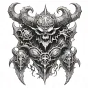 warhammer 40k chaos demon tattoo design idea
