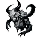 demon dodge tattoo design idea