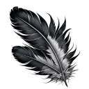 Crow Feather tattoo design idea