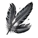 Crow Feather tattoo design idea