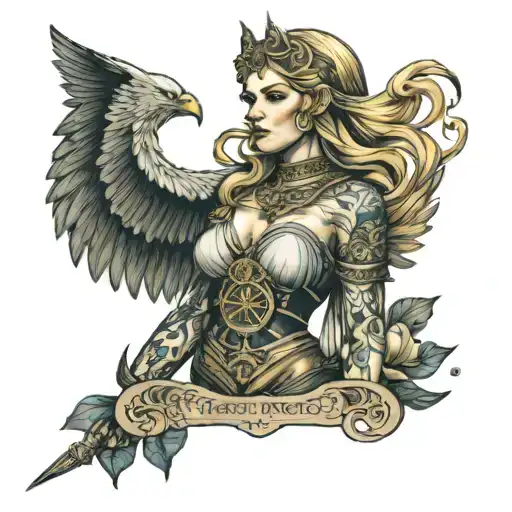 freya norse goddes chest tattoo tattoo design idea