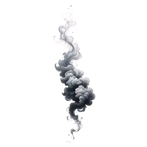 Coverup Clouds and Smoke tattoo design idea