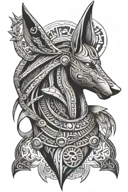 anubis And Ra tattoo design idea