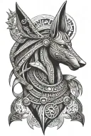 anubis And Ra tattoo design idea
