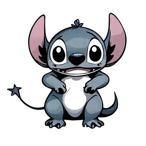 scrump holding stitch tattoo design idea