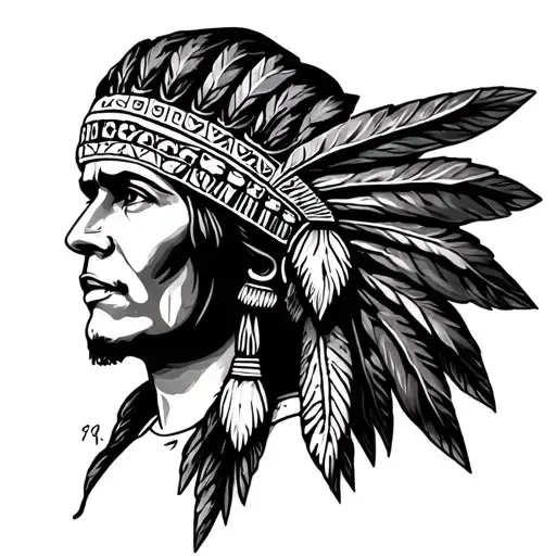 Female Indian Headdress, Petra, Che Guevara Tattoo tattoo design idea