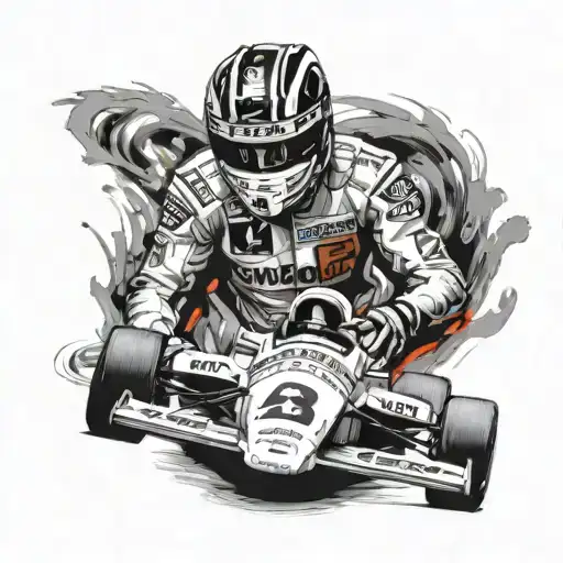 ayrton senna in Sao Paolo gp 1991 tattoo design idea