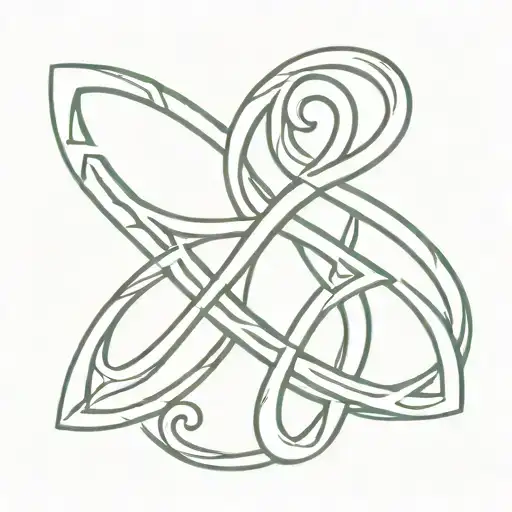 staff of asclepius with triquetra tattoo tattoo design idea