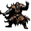 viking warrior battling inner demons tattoo design idea