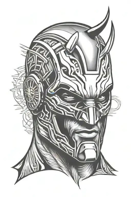 daredevil mask tattoo design idea