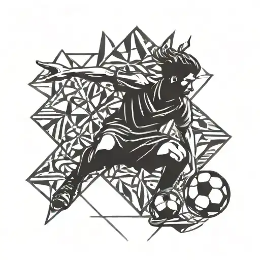 soccer lover kid liberty tattoo design idea
