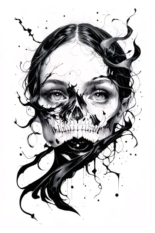 void nihilism aesthetic black tattoo design idea