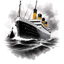 titanic present day tattoo design idea