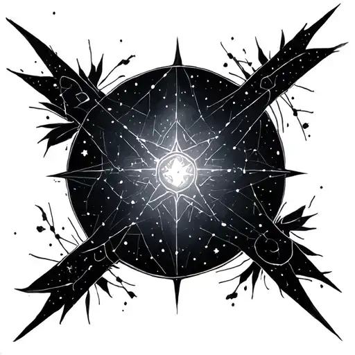 1111 saggitarius star constellation tattoo design idea
