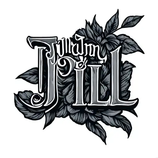 "John Jill " ambiagram tattoo design idea