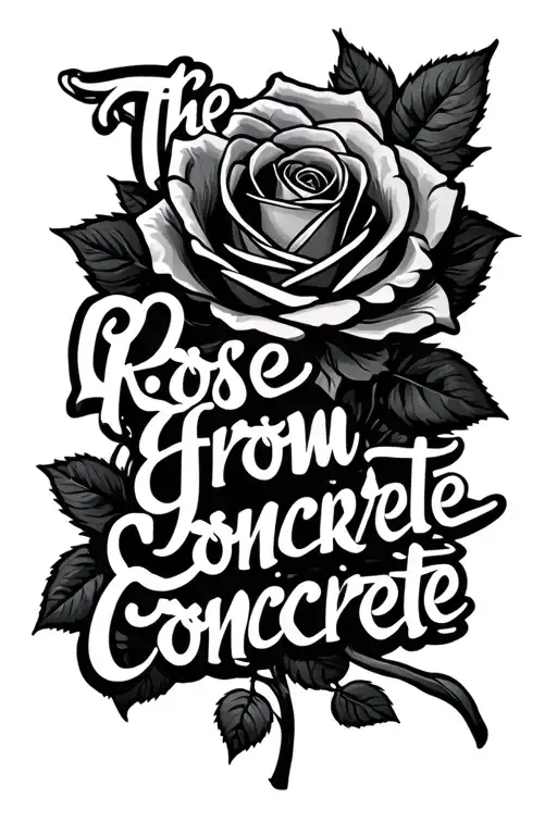 "The rose grew from concrete " rose  tattoo design idea
