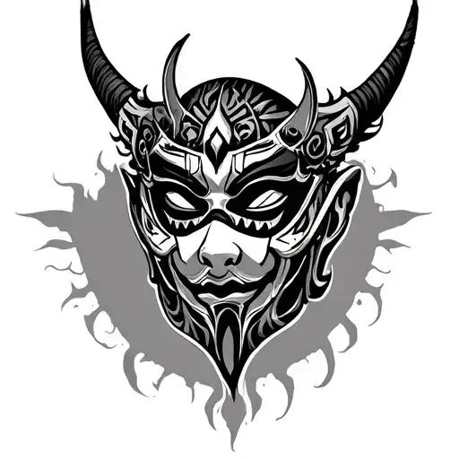Vejigante Mask tattoo design idea