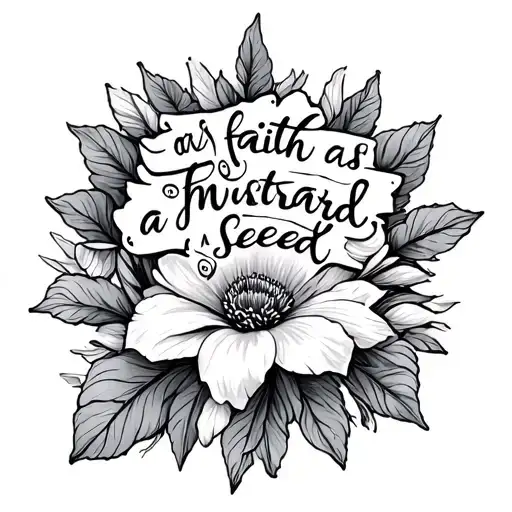 faith as small as a mustard seed tattoo design idea