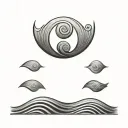 Filler Wave Patterns tattoo design idea