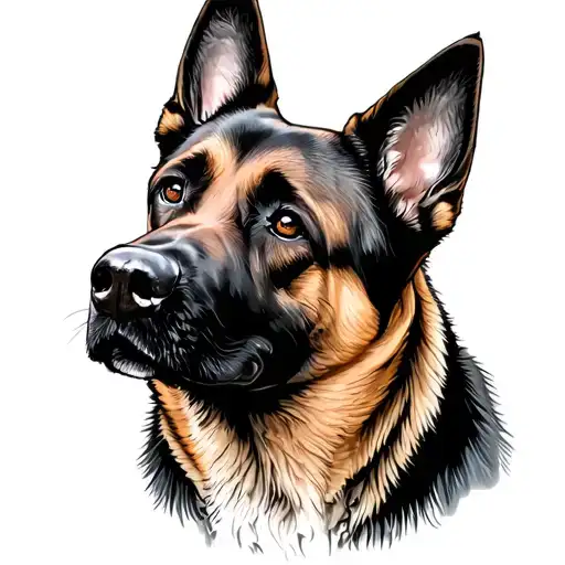 Belgian Malinois tattoo design idea