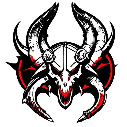 Warhammer 40000 mark of khorne tattoo design idea