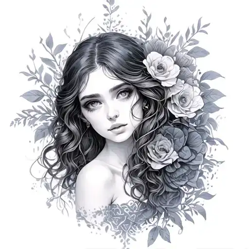 Ophelia tattoo design idea