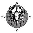 scorpion octopus on a viking compass tattoo design idea