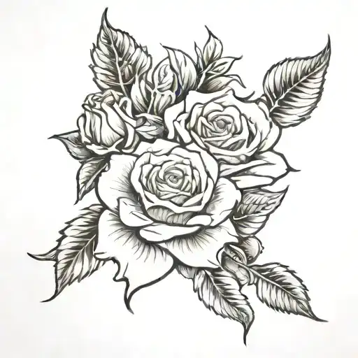 nana with rose tattoo design idea