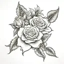 nana with rose tattoo design idea