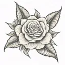 nana with rose tattoo design idea