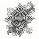 celtic cross  tattoo design idea
