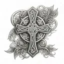 celtic cross  tattoo design idea