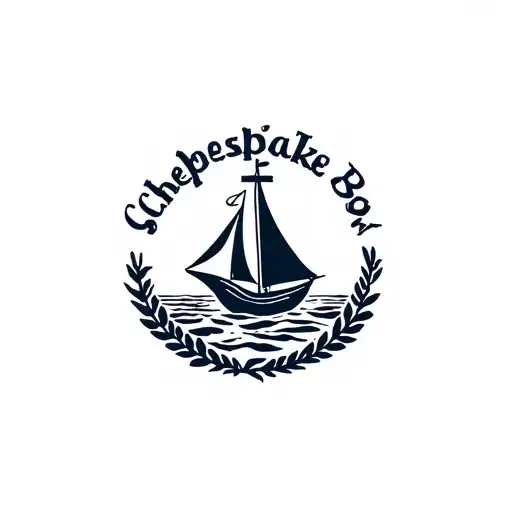 simple preppy nautical tattoo for a men's thigh that relates to the Chesapeake bay tattoo design idea