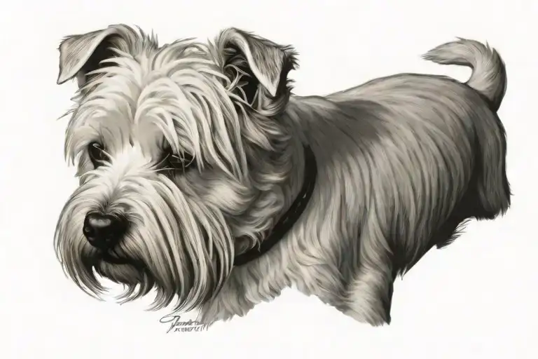 Westie dog tattoo design idea