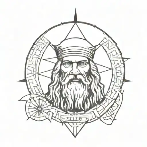 Leonardo da Vinci tattoo design idea
