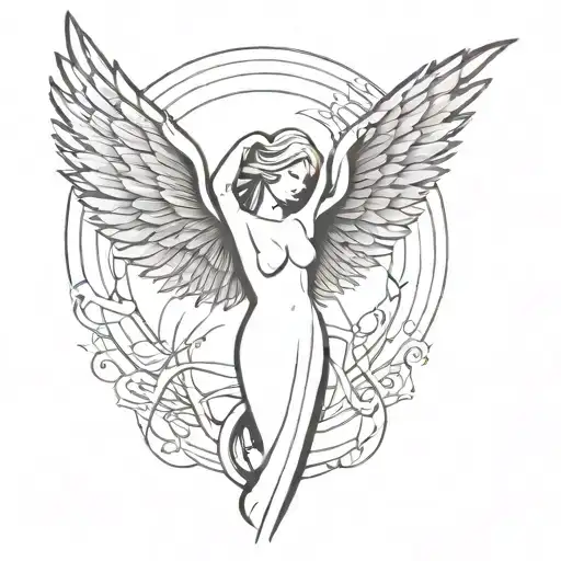 arc Angel tattoo design idea