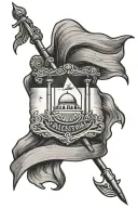 palestine flag tattoo design idea