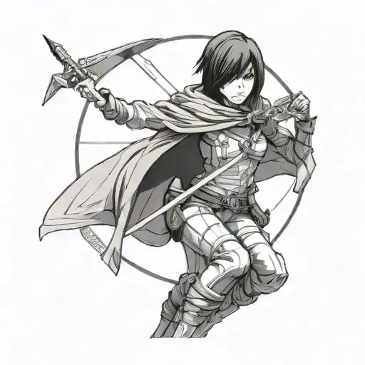 Mikasa Ackerman tattoo design idea