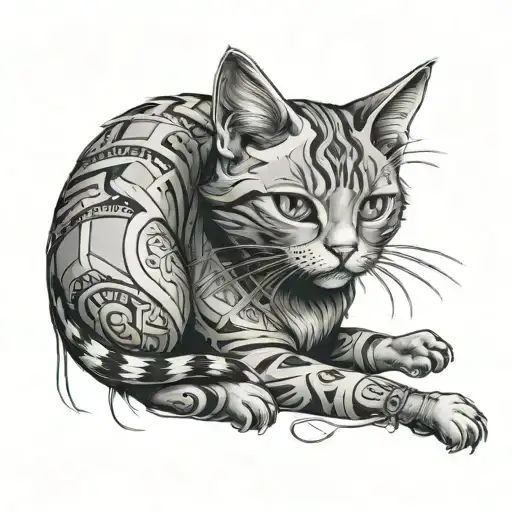 kitty and bandage  tattoo design idea